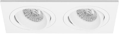Premium platte Inbouwspot Harrie Wit Verdiepte dubbele spot Extra Warm Wit (2700K) Met RTM Lighting LED