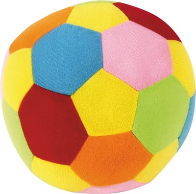 Baby speelgoed ballen - Pluche bal met rammelaar - multi kleuren - D18 cm
