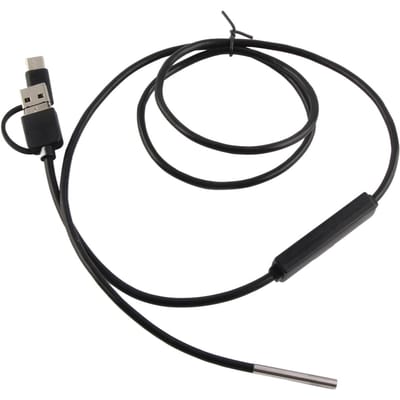 3-in-1 voor Android Type C mobiele telefoon 3,9 mm lens Hoge definitie waterdichte endoscoop(5m kabel ) black
