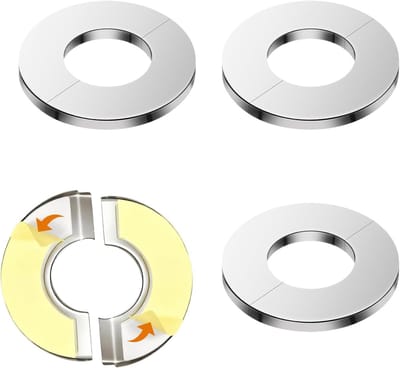 Decoratieve Tube Covers - Zelfklevende RVS Rozetten voor Wandflenzen, Verberg Pijpgaten (28mm Diameter) - Ideaal voor Interieur en Renovatie