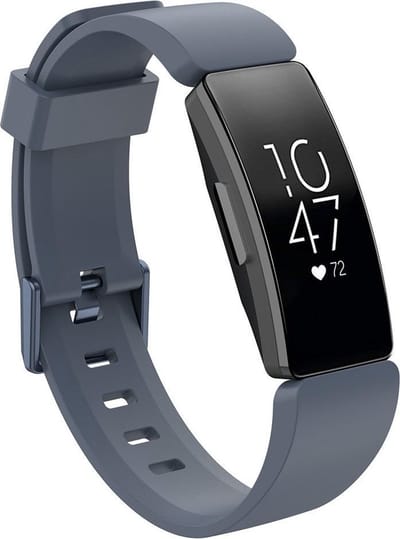 KELERINO. Siliconen bandje voor Fitbit Inspire (HR) - Grijs - Small