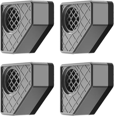 Anti-vibratiepads - Wasmachine steunen - Stil huishouden - Schokabsorberend ontwerp - 4 stuks - Zwart