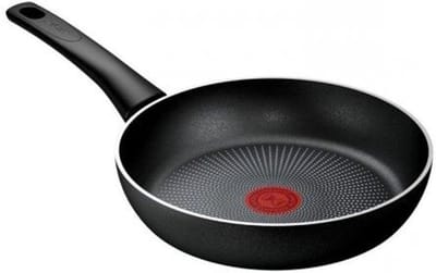 Koekenpan - Koekenpan met deksel - Bakken en braden - Snelle gelijkmatige verwarming - 24 cm - Zwart
