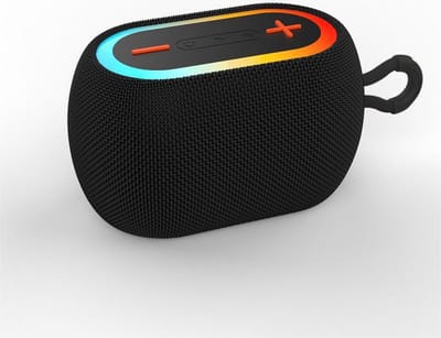 Bluetooth speakers-Draagbare speaker -Draadloze speaker- LED-omgevingsverlichting-krachtige bas-TWS-stereokoppeling-Bluetooth 5.3-Multifunctionele audio-ingangen-AUX-in - TF - Zwart