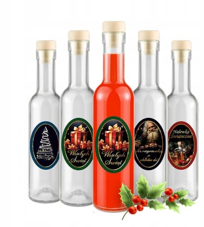 Bimberek Futura - Decoratieve Fles - 250ml - Etykieta Owalna - Kork Glanzend