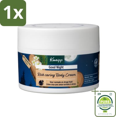 1 x Kneipp - Body crème - Good Night - Alpenden & Amyris - 200 ml - Nachtcreme - Huidverzorging - Slaap - Ontspannen - Shea Butter