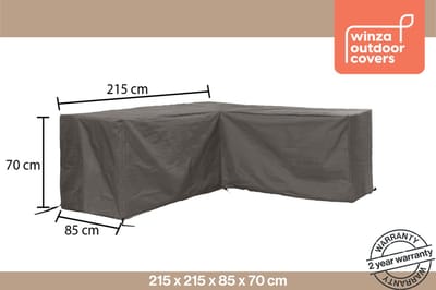 Winza Outdoor Covers - Premium L-vorm Loungesethoes - 215x215x80 cm - Antraciet - 2 Jaar Garantie