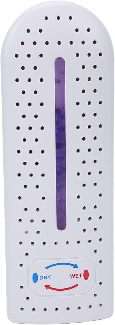 Mini Ontvochtiger - Luchtontvochtiger Klein - Vochtige Ruimtes - Dubbele Ventilatie - 18x7x7 cm - Wit
