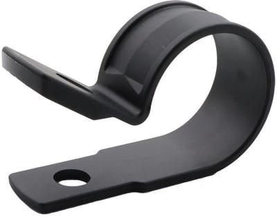 PRO-TIE® - Buisklemmen, Bevestigingsbeugels, P-Clamp / Clip - Nylon (PA6,6) Schroefbaar Bundel diameter max. 23,60mm Zwart UV-Bestendig (Zak 100 stuks)