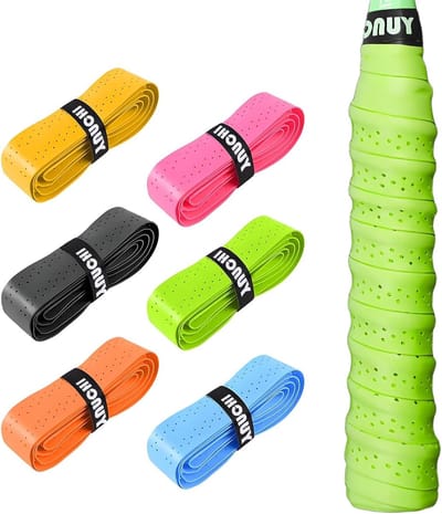Set van 6 Niet-Slip Gripbanden voor Badminton- en Tennisrackets - Duurzaam PU Materiaal, Ideaal voor Sporters