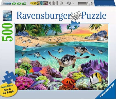 Ravensburger puzzel Baby zeeschildpadden - Legpuzzel - 500 Large Format stukjes