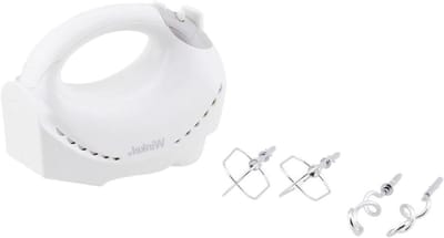 Handmixer - Keukenmixer - Bakken en Koken - 5 snelheden + turbo - 200W vermogen - Wit