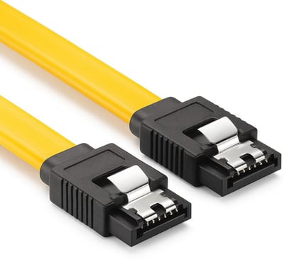 SATA datakabel - plat - SATA600 - 6 Gbit/s / geel - 1 meter