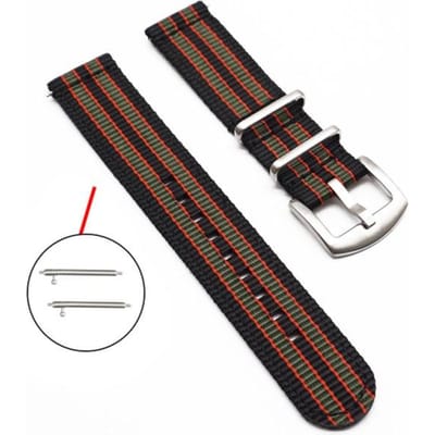 Bracelet en nylon Nato de haute qualité 20 mm 22 mm à dégagement rapide avec barre à ressort pour montre militaire pour accessoires de montre Bracelet de remplacement 20mm black