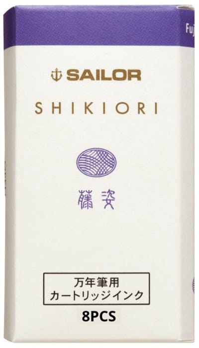 Sailor Shikiori Izayoi-no-Yume Ink - Fuji-Sugata (Wisteria Purple) - 8 Cartridges