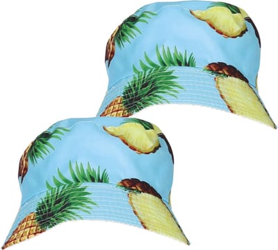 Guirca Verkleed hoedje voor Tropical Hawaii party - 2x - zomers fruit print - volwassenen - Carnaval