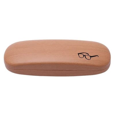 WiseGoods Brillenkoker Hard Case - Brillendoos Hout - Zonnebril Houder - Dames & Heren - Hard Shell Brillenhouder - Licht Hout