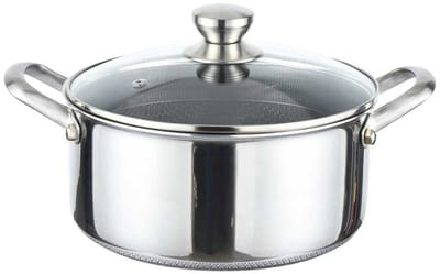 Cheffinger, Soeppan 28 cm, 8 l, met antiaanbaklaag en deksel, Zilver