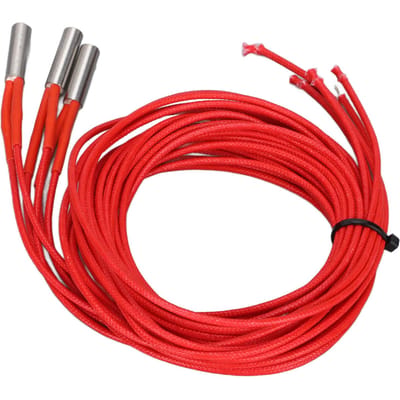 Lot de 3 tiges chauffantes 6 x 20 mm 24 V 40 W Tubes chauffants à cartouche en céramique Accessoires pour imprimante 3D red
