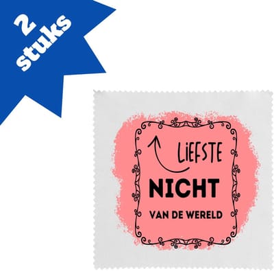 Akyol - liefste nicht van de wereld brillendoekjes - Nicht - de liefste nicht - verjaardag - cadeautje voor nicht - kado - geschenk - 17,8 bij 17,8 cm - 2 stuks