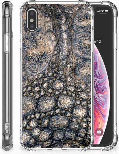 Apple iPhone Xs Max Case Anti-shock Krokodillenprint