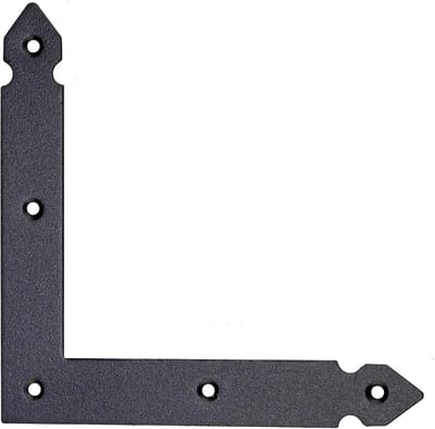 Zwarte Hoekverbinder 145x145mm - Platte Bouwhoek voor Versteviging en Verbinding