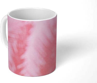 Mok - Koffiemok - Planten - Bladeren - Roze - Mokken - 350 ML - Beker - Koffiemokken - Theemok