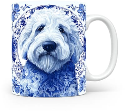 Mok Puli Beker voor koffie of tas voor thee, cadeau voor dierenliefhebbers, moeder, vader, collega, vriend, vriendin, kantoor, opa, oma, hond, kerst, sinterklaas, verjaardag