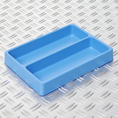 Datona® Vakverdeling met 2 compartimenten - 25 stuks - Blauw