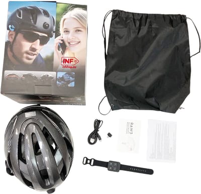 Bluetooth Fietshelm met 1080P Camera, GPS & Bluetooth Headset - Zwart