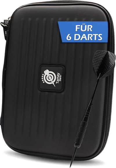 Darttas voor 6 darts - hard case met optimale grip en opbergruimte voor accessoires