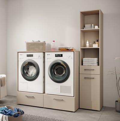 Wasmachine kast Rowley 2 - Beige