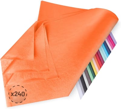Zijdepapier Vellen - Transparant Papier - Cadeau Inpakken - Zachte Elegante Textuur - 76 x 50 cm - Oranje