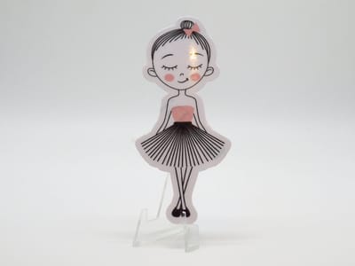 Ballerina Meisje - Meisjes Meiden | Vera's Arts & Dice | Schattige Stickers - Handgemaakte Stickers - Journaling - Bullet Journal - Scrapbooking - Leuke Stickers - Laptop Sticker - Telefoon Sticker