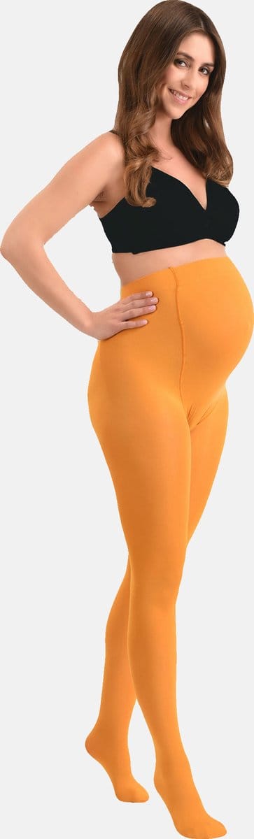 MAMSY Comfortabele Opaque Zwangerschapspanty 60den Geel XL