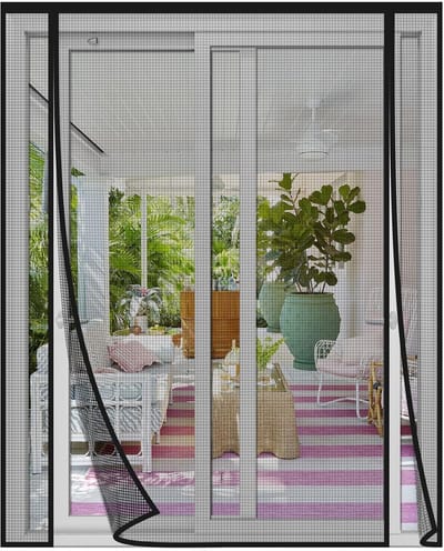 Magnetisch Vliegengordijn Dubbele Deur 155x205cm Zwart