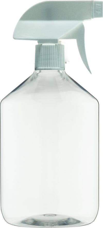 Lege plastic fles 500 ml PET apothekersfles transparant - met witte spraykop - set van 10 stuks - Navulbaar - leeg