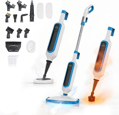 BOLLIT Hoge Druk Stoomreiniger 1300W – 15 in 1 Handstomer & Stoommop – LED Display – Vloerreiniger – Voor Vloeren, Bank, Badkamer, Ramen & Tapijt Reinigen