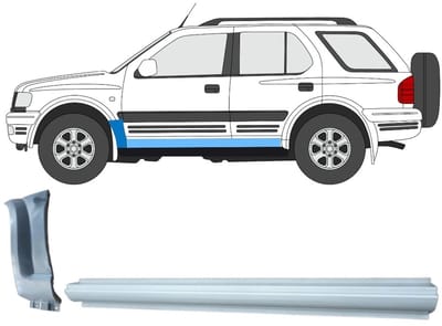 Reparatiepaneel dorpel + voorste spatbord voor Opel Frontera B 1999-2002 / Links