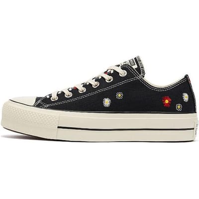 Chuck Taylor All Star Wmns Converse Lift Low 'Broderie Marguerites - Noir' Femme 567994C 40 black