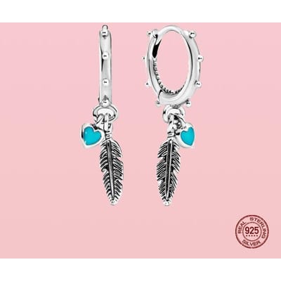 Sale 100% 925 Sterling Zilver Pendiente Veer Stud Oorbellen Voor Vrouwen Oorbellen Passen Originele Oorbellen Fijne Sieraden Joyas white