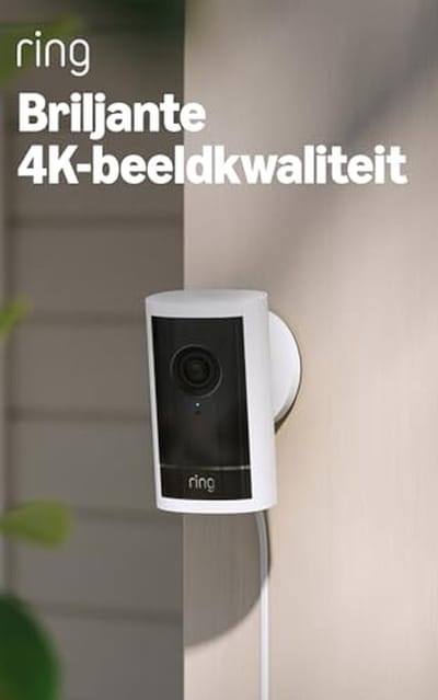 Buitencamera 4K met Stekkeradapter en Tot 10x Zoom | Beveiligingscamera met Privacymogelijkheden