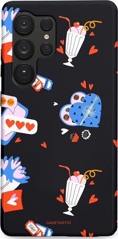 Casetastic Hoesje Geschikt voor Samsung S25 Ultra - Stijlvolle Beschermende Duo-layer Case - Liefdes Kaarten
