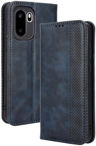 Coverup Hoesje - Geschikt voor OnePlus 15R Hoesje - Coverup Vintage Style Book Case - Blauw