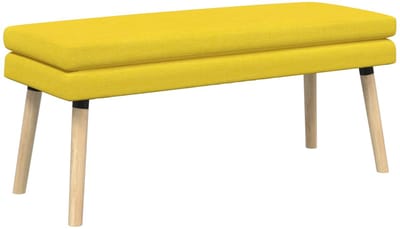 vidaXL - Dubbel-laags - bank - Licht - Geel - 110 - x - 40 - x - 47 - cm - Stof