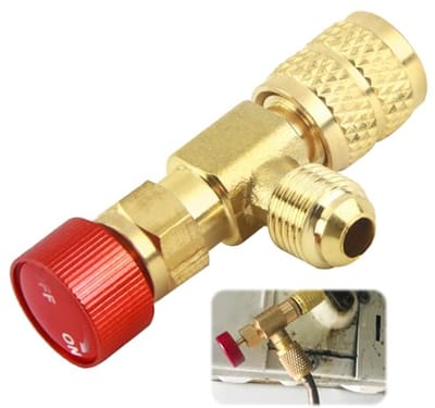 Veiligheidsventiel voor airconditioning 1/4 inch - 5/16 inch adapter voor effectief koelmiddelverlies behoud
