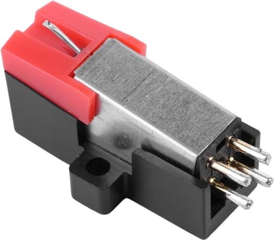 Platenspeler Naald - Fonograaf Naald - Muziek Luisteren - Hoge Precisie - 43 x 43 x 21 mm - Rood