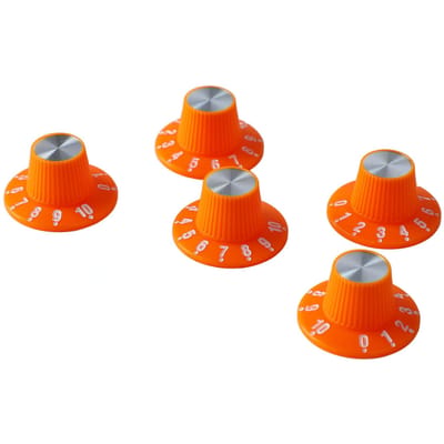 5 Stuks Plastic Gitaar Bedieningsknop Schroefdraad Rand Comfortabele Greep Decoratieve Elektrische Gitaar Bediening red