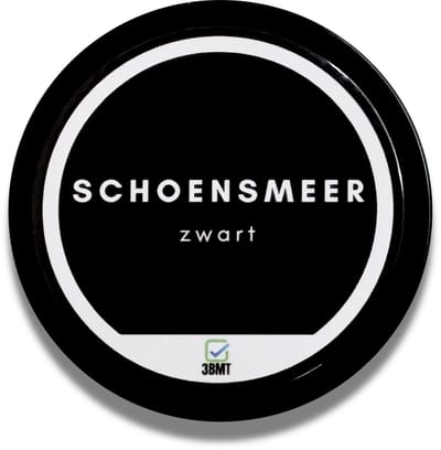Schoensmeer Zwart – Schoenpoets voor Zwarte Leren Schoenen – 50 ml – 3BMT®