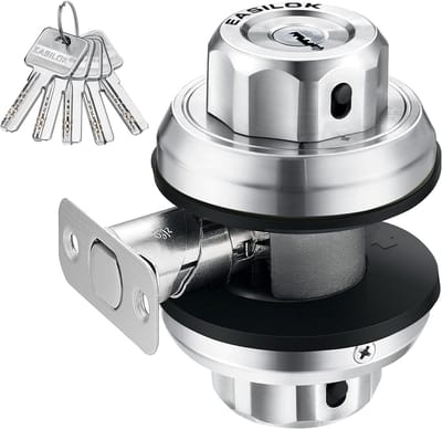 Sleutelloos Deadbolt Slot - Veiligheidsslot Deur - Voordeur Beveiligen - Anti-Mislock Knop - 1 Pak - Zilver